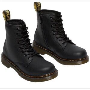 Doc Dr Martens Air Wair Black 1460 W Nappa Leather Lace-Up Boots EU 36